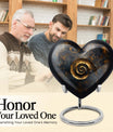 10-inch abstract heart spiral urn for cremation or burial