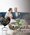 10-inch abstract heart spiral urn for cremation or burial