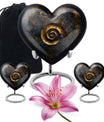 10-inch abstract heart spiral urn for cremation or burial