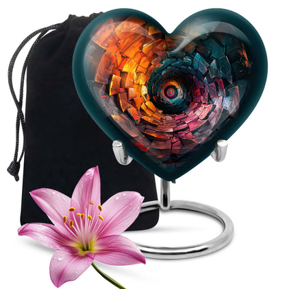 spiral heart urn