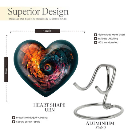 spiral heart urn