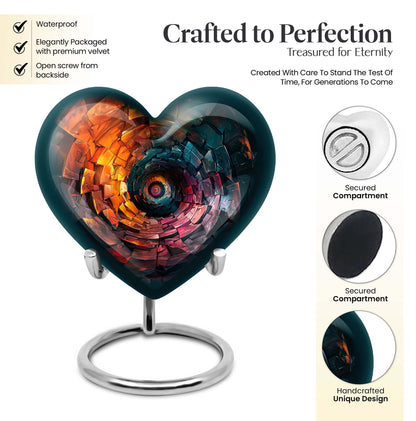 spiral heart urn