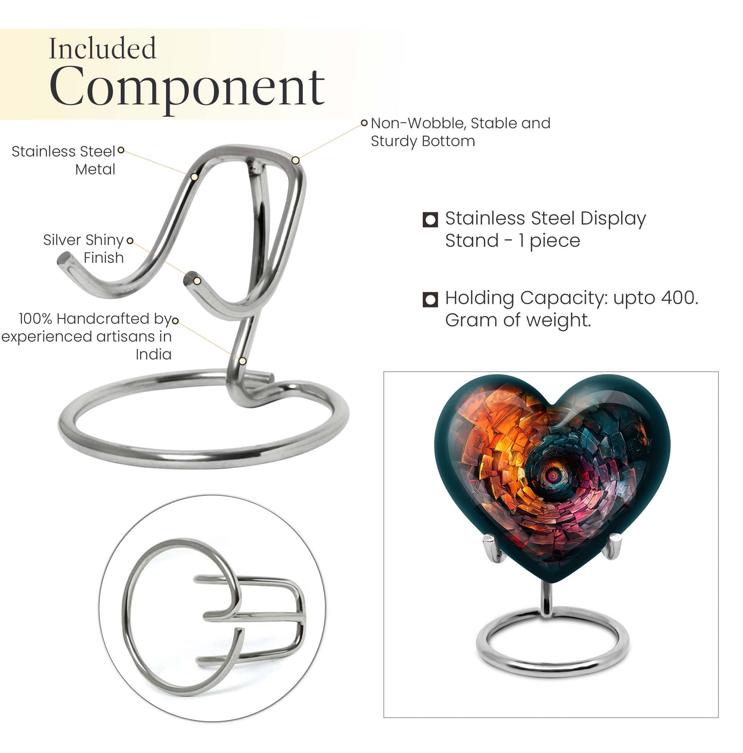 spiral heart urn