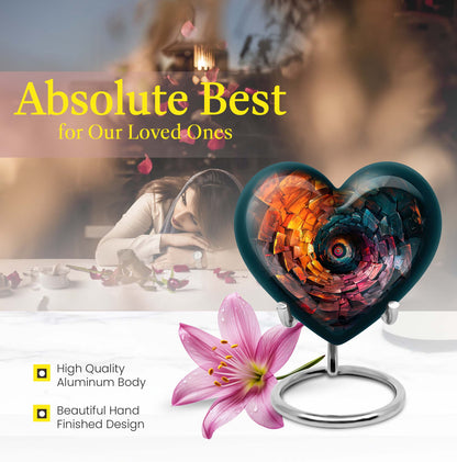 spiral heart urn