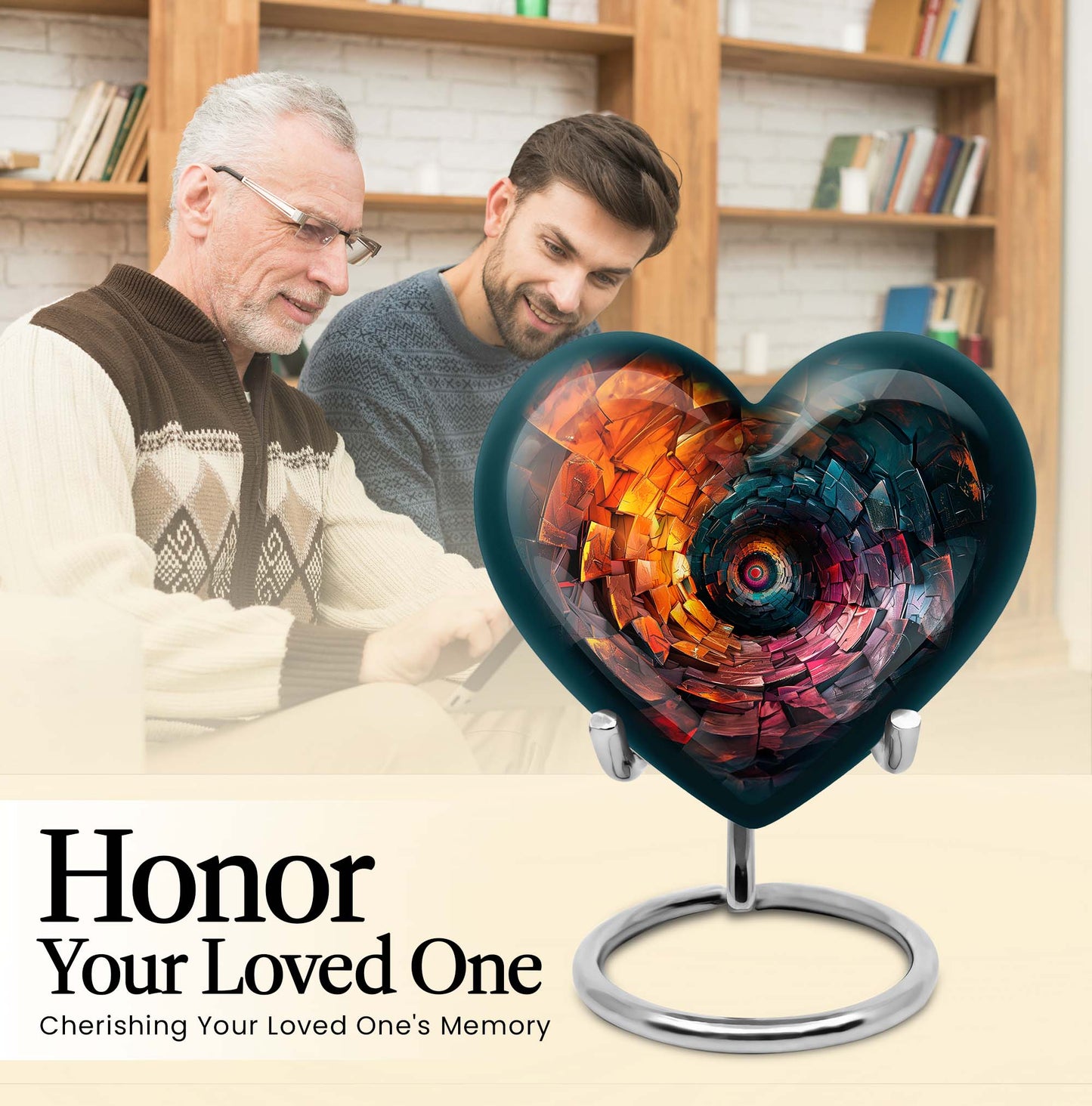 spiral heart urn