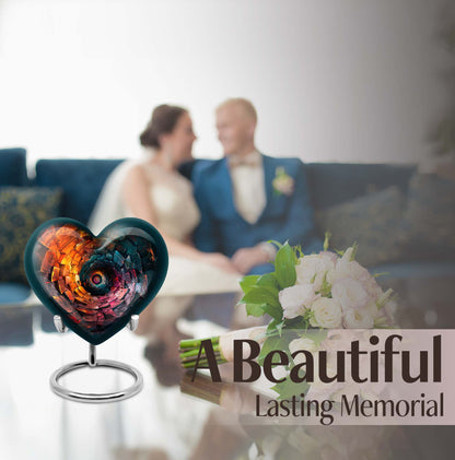 spiral heart urn