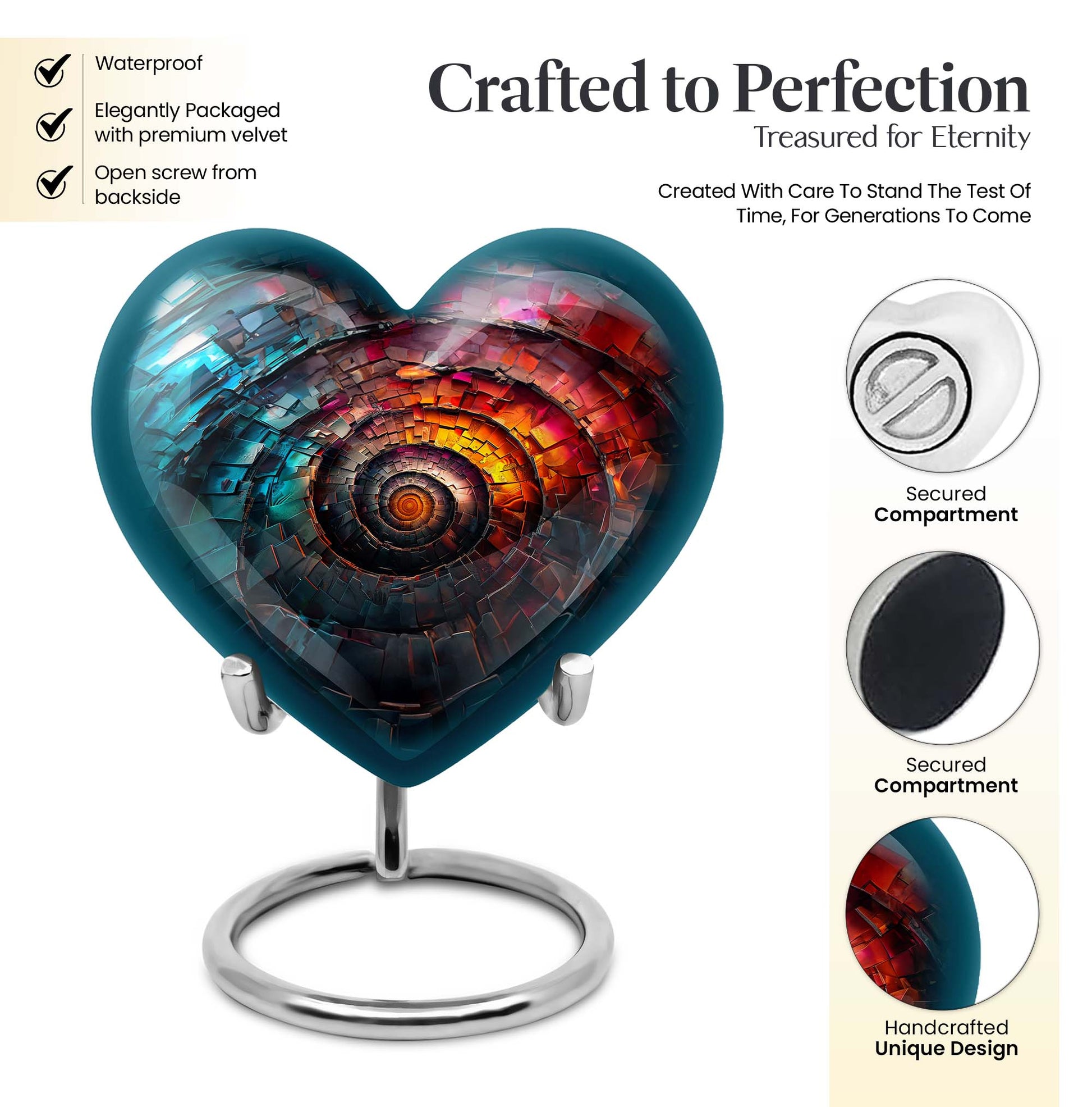 10-inch aluminium spiral urn 