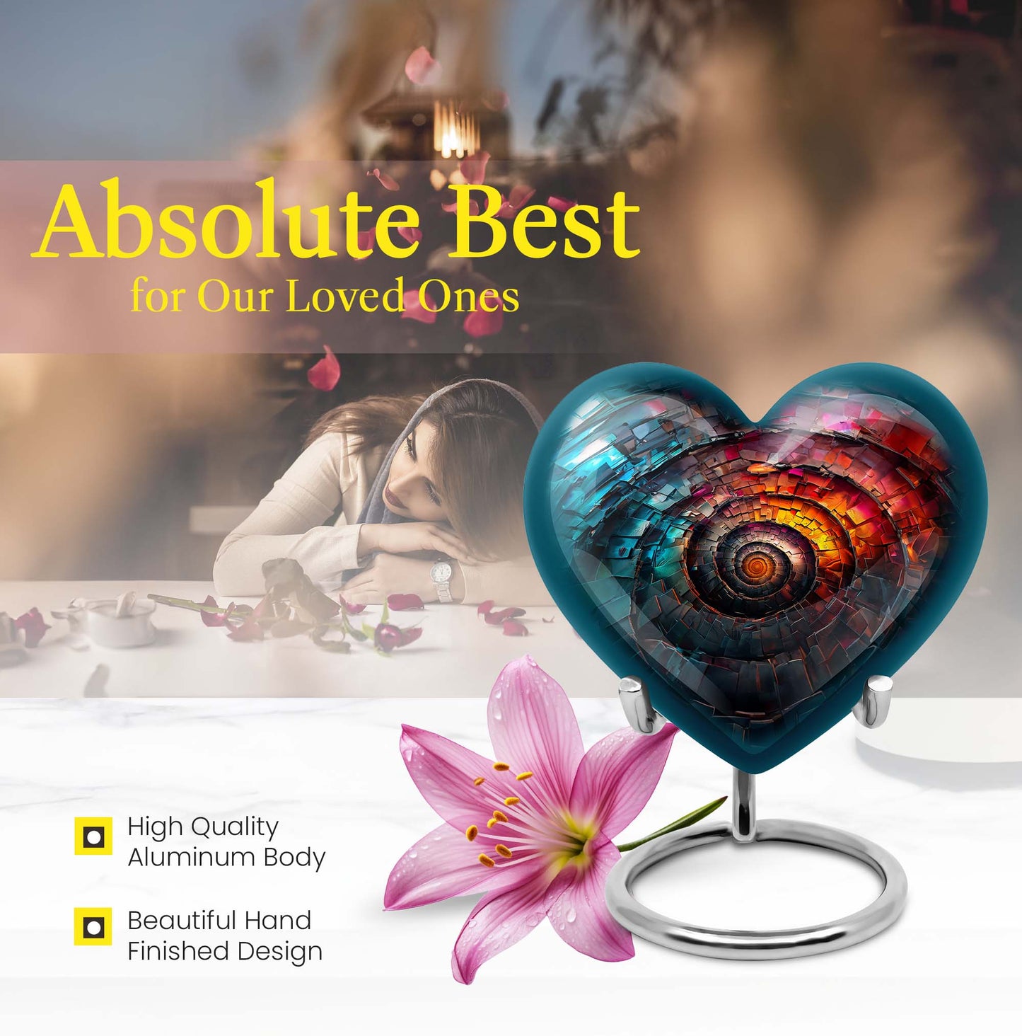 10-inch aluminium spiral urn 