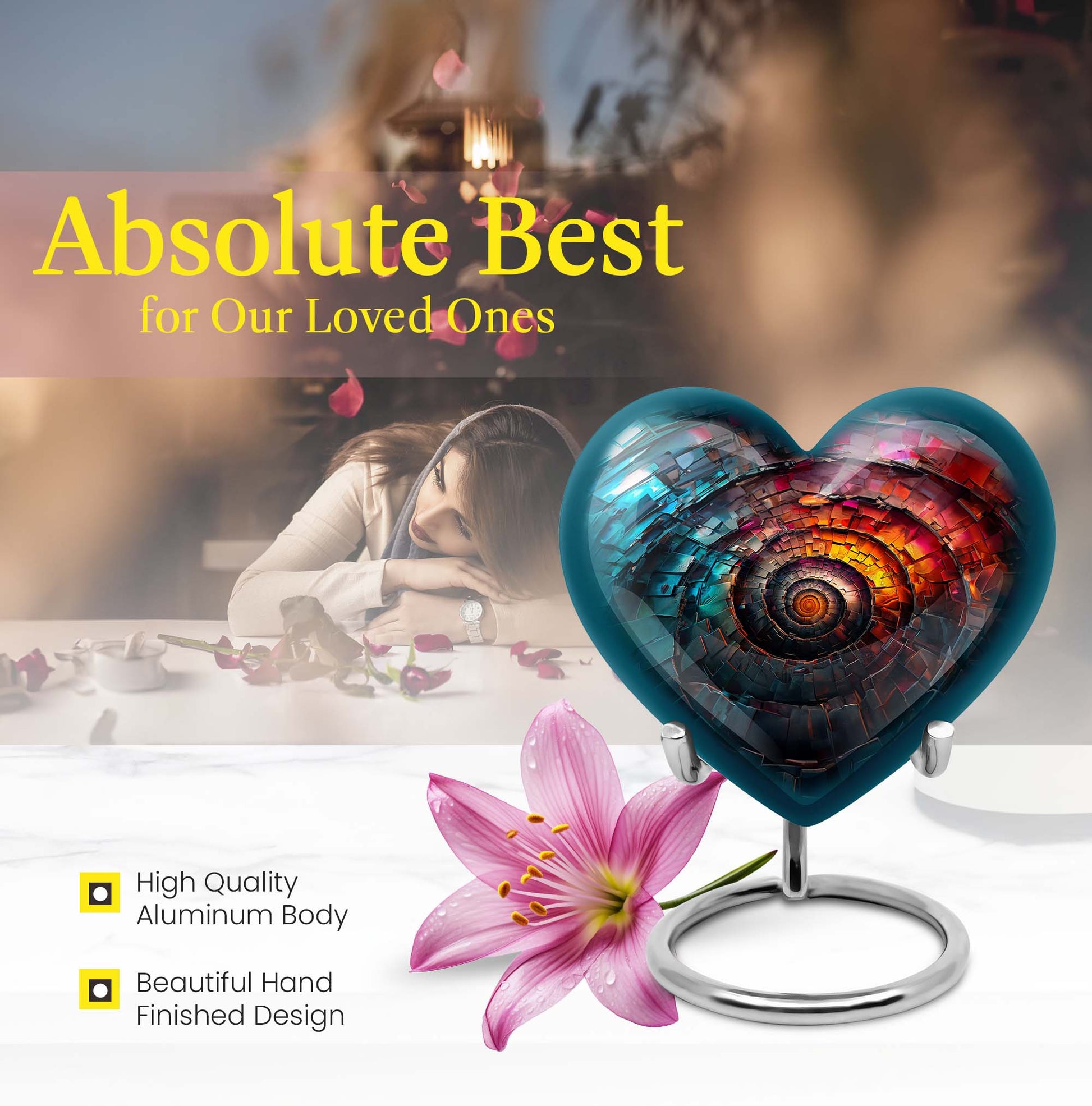 10-inch aluminium spiral urn 
