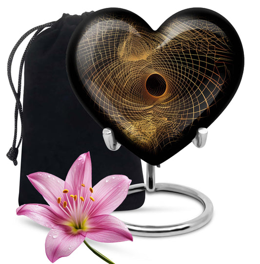 heart-shaped spiral urn