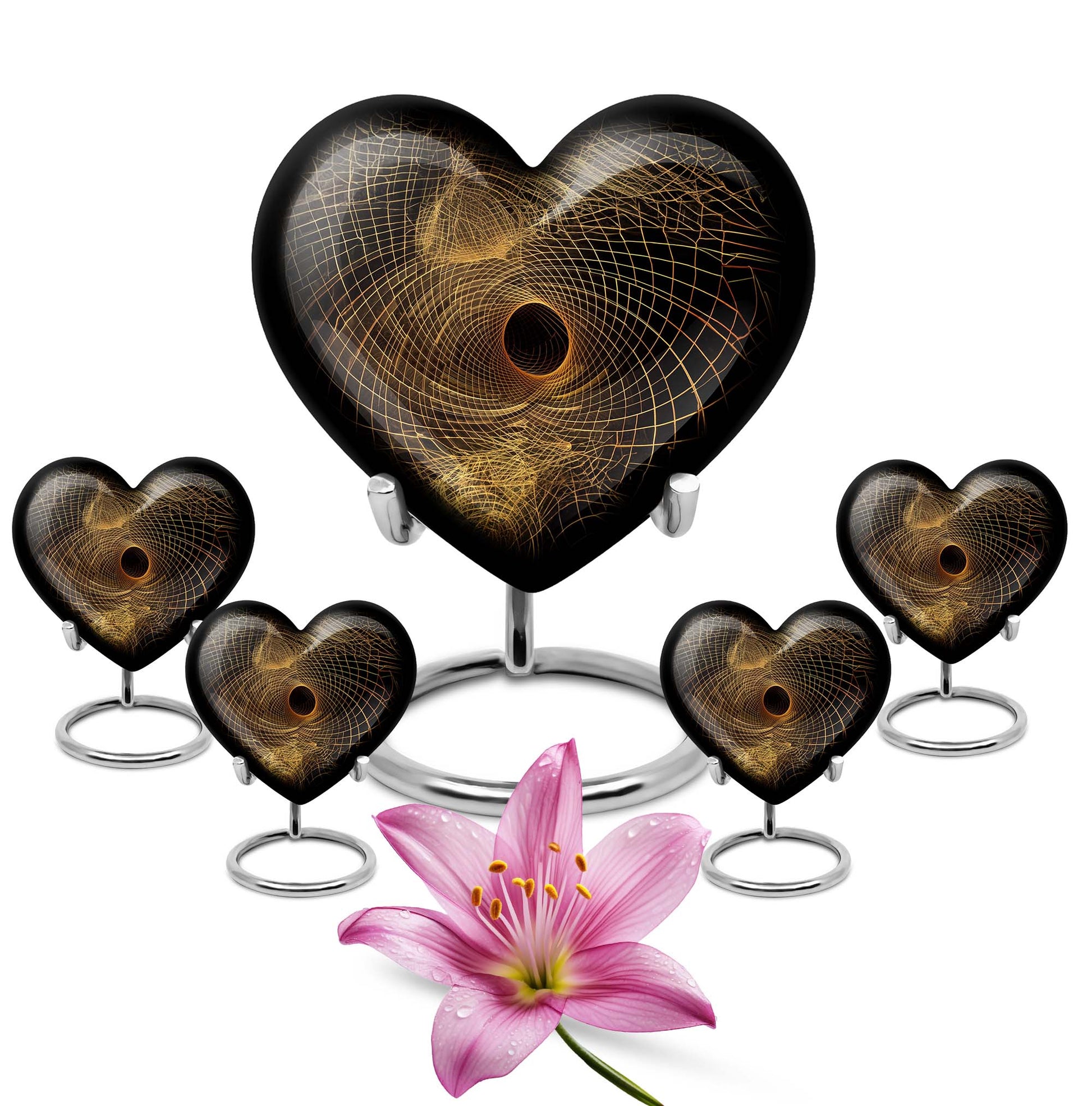 heart-shaped spiral urn