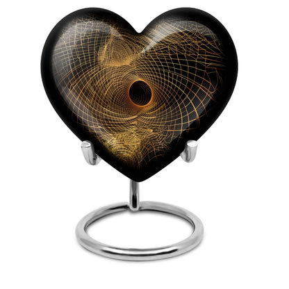 heart-shaped spiral urn
