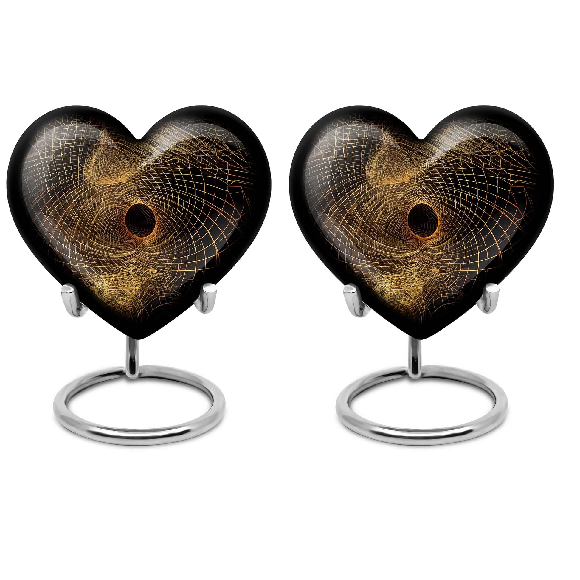 heart-shaped spiral urn