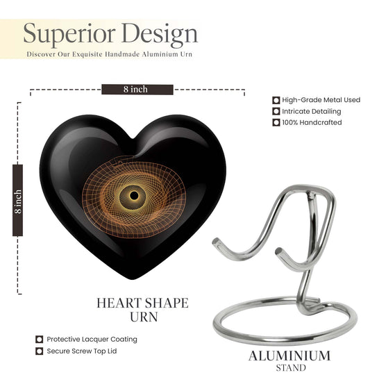 heart-shaped spiral urn