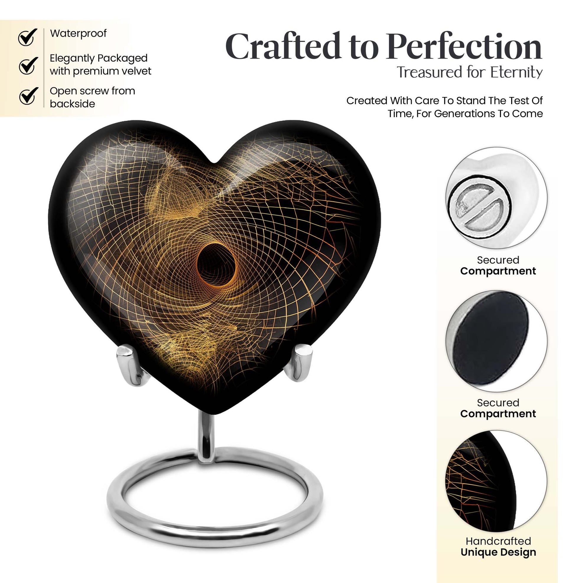 heart-shaped spiral urn