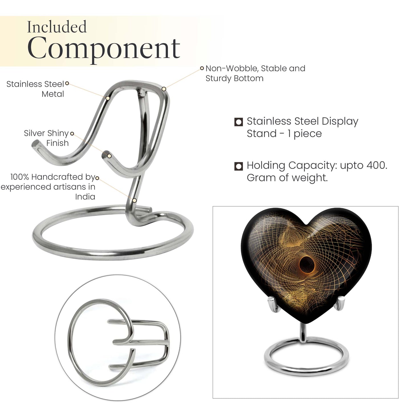 heart-shaped spiral urn