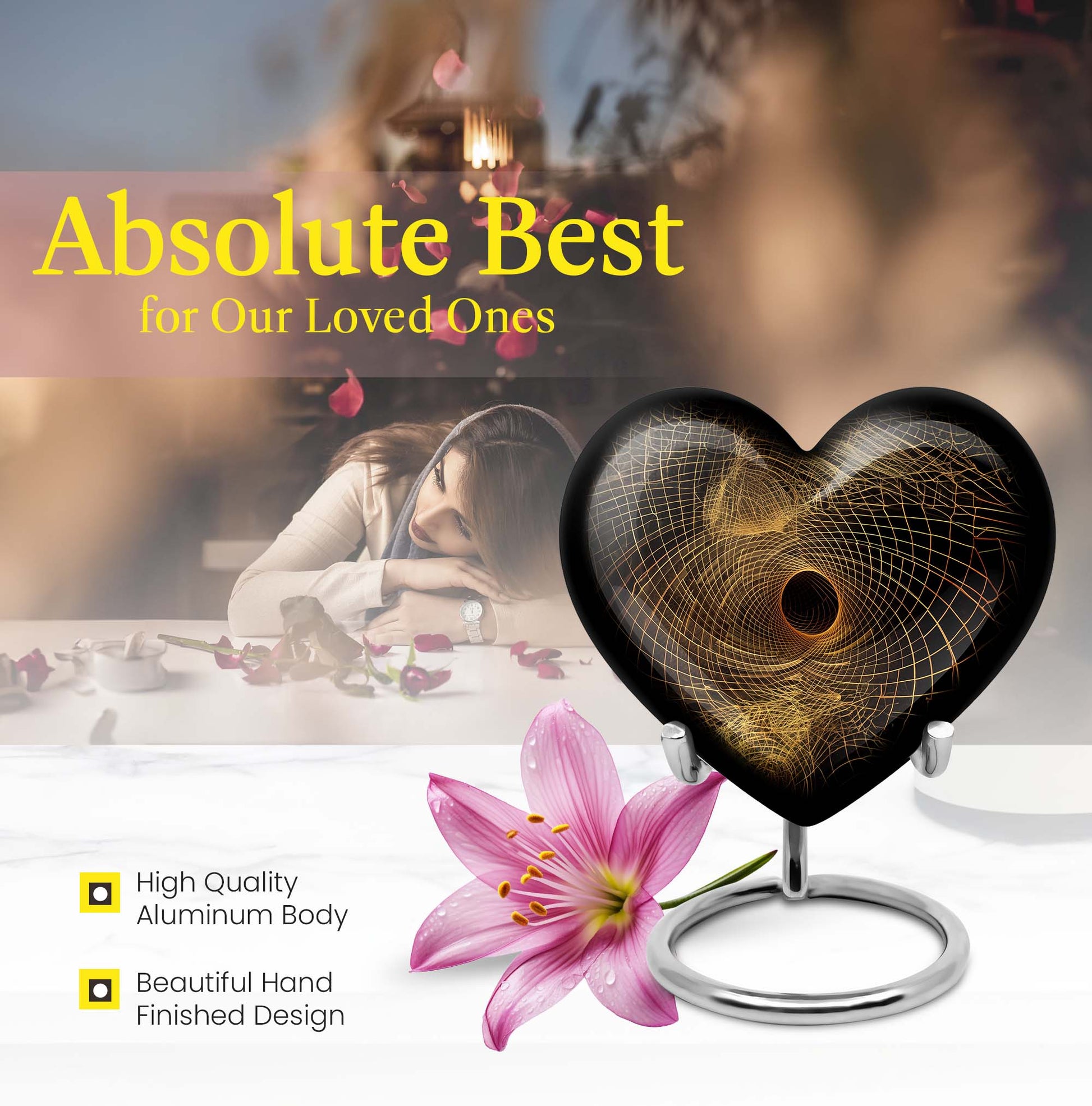 heart-shaped spiral urn