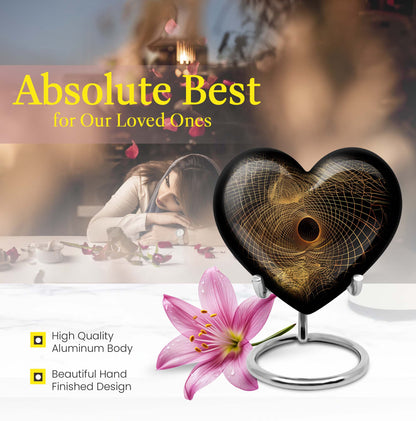 heart-shaped spiral urn