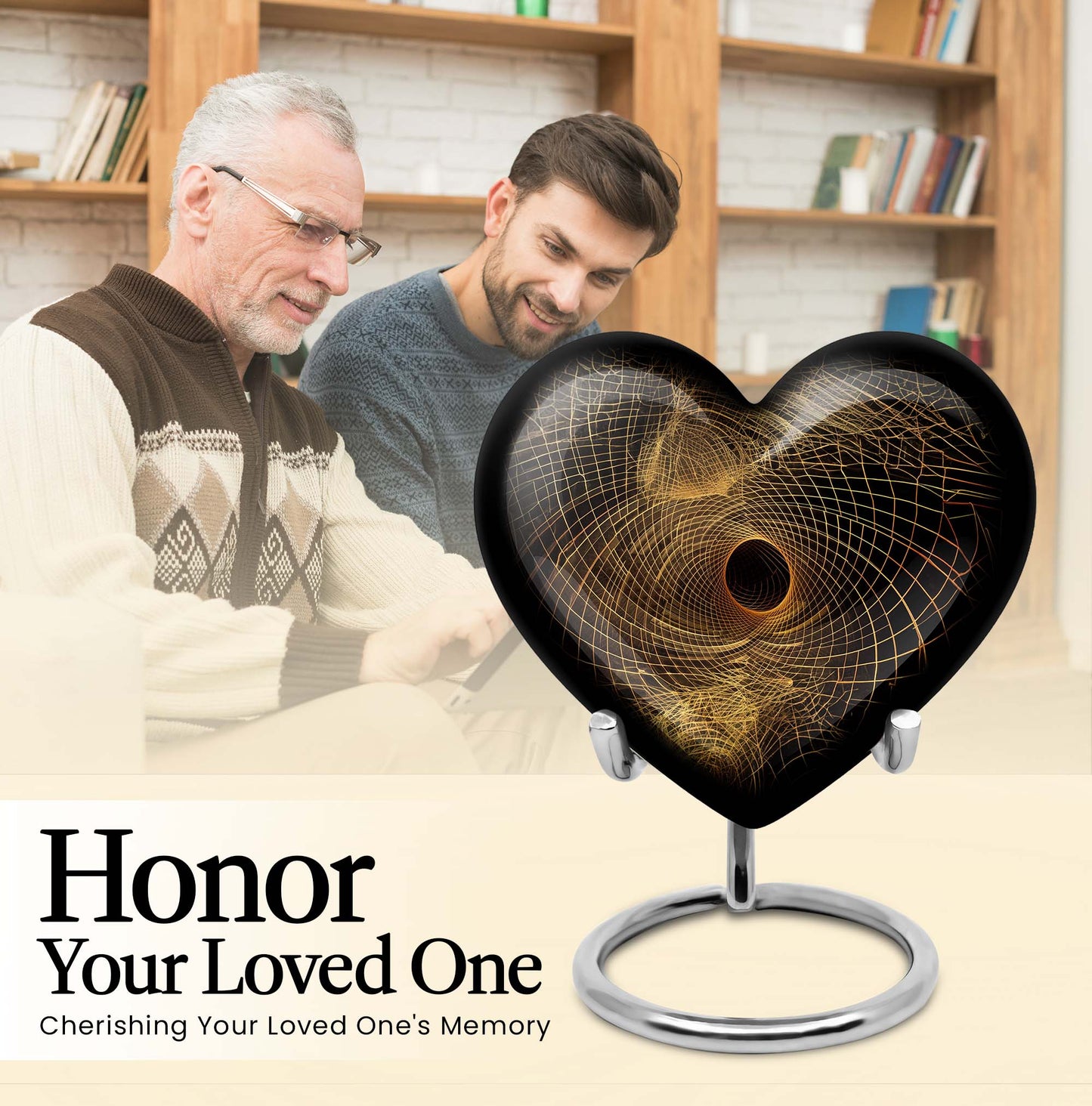 heart-shaped spiral urn