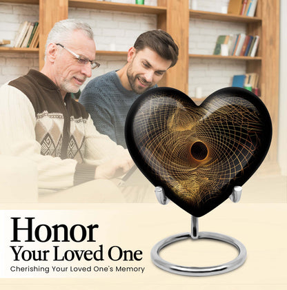 heart-shaped spiral urn