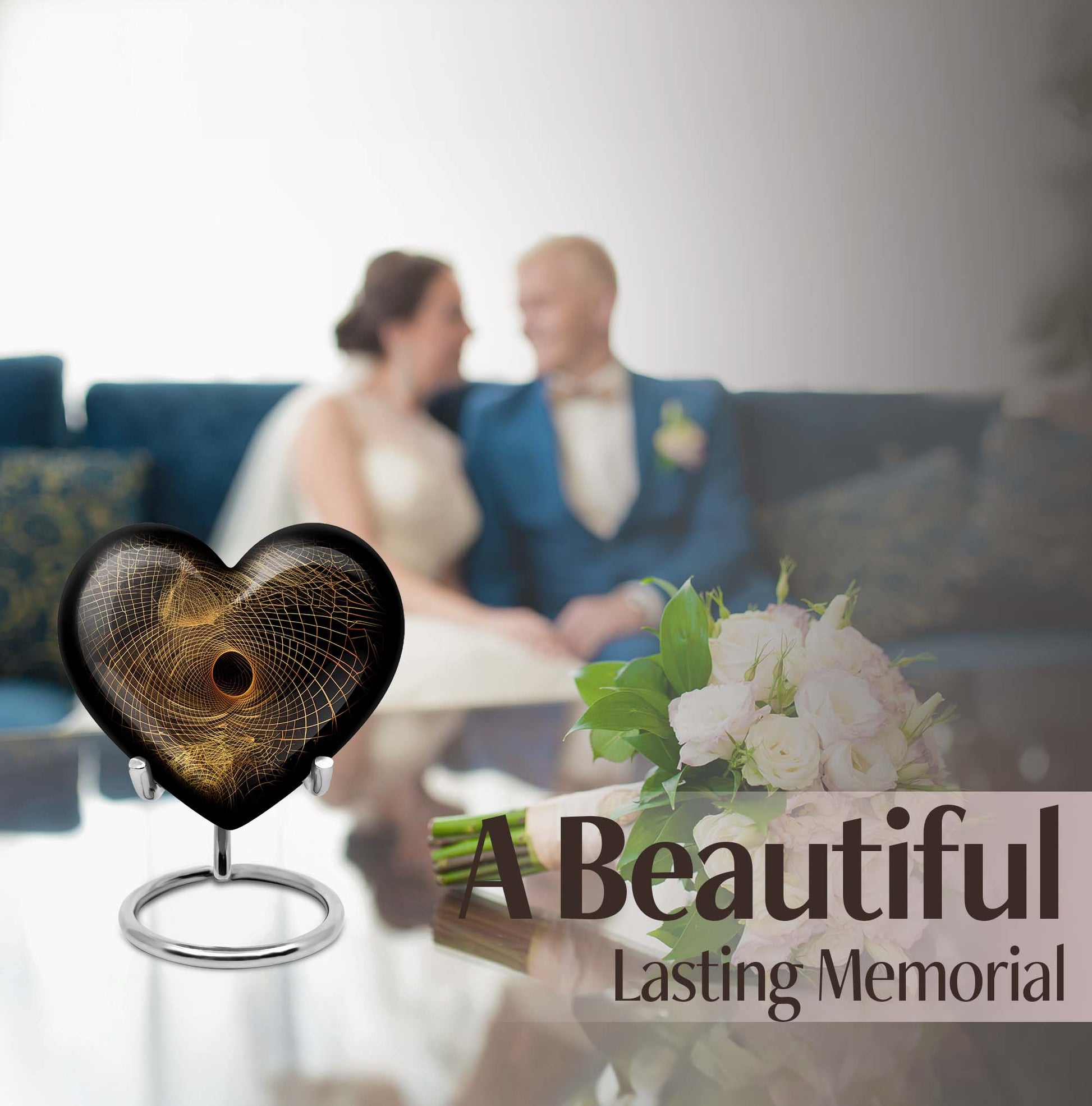 heart-shaped spiral urn