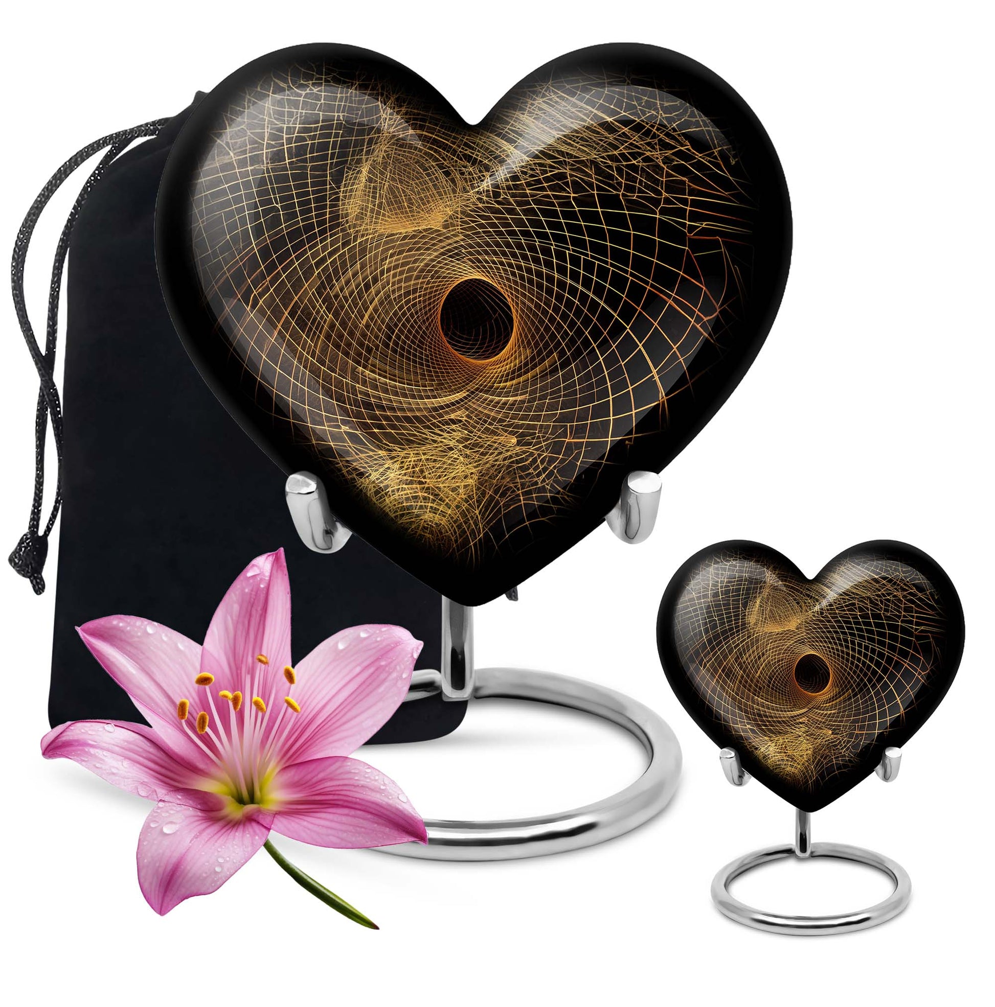 heart-shaped spiral urn