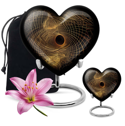 heart-shaped spiral urn