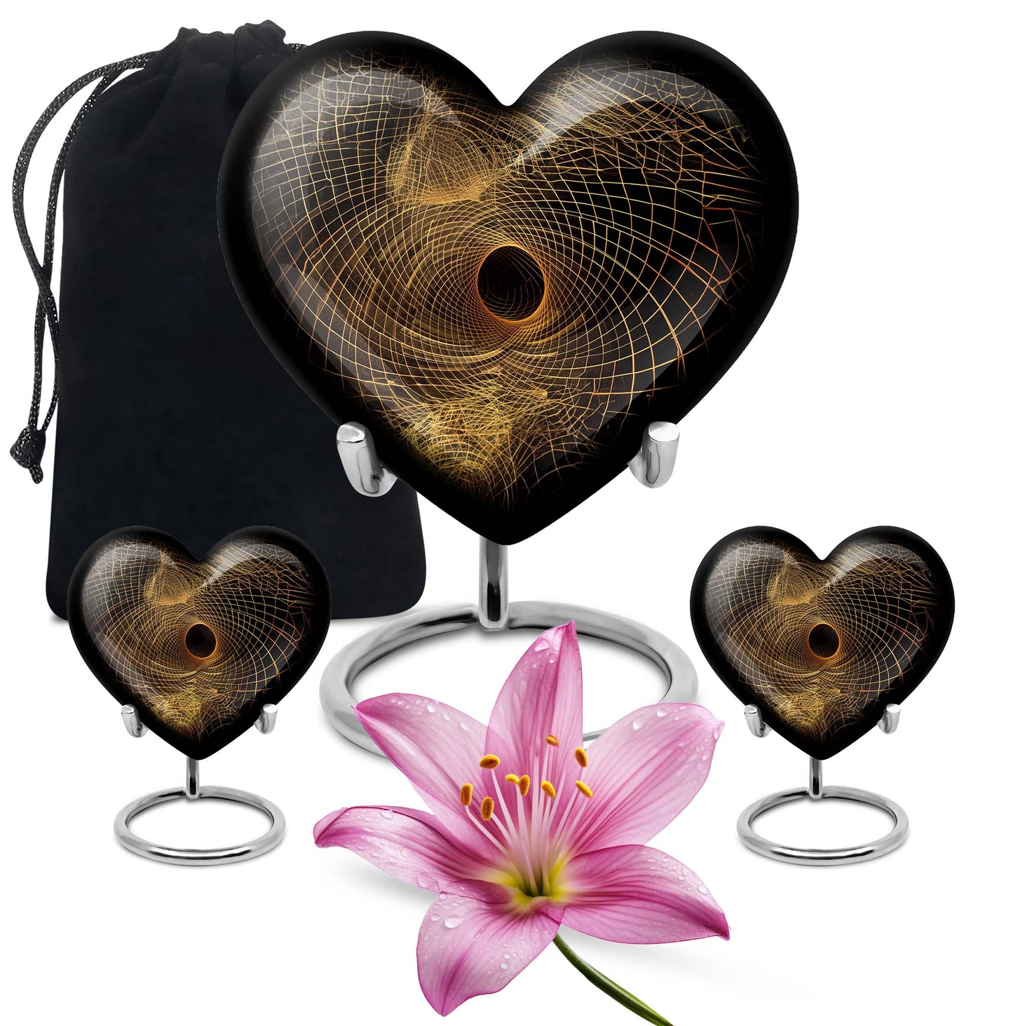 heart-shaped spiral urn