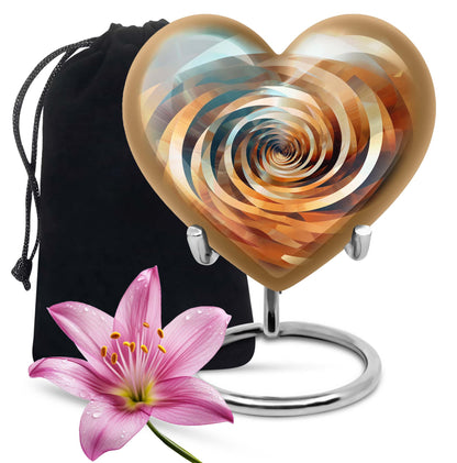 spiral heart urn