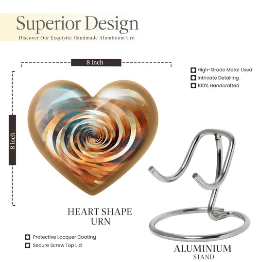 spiral heart urn