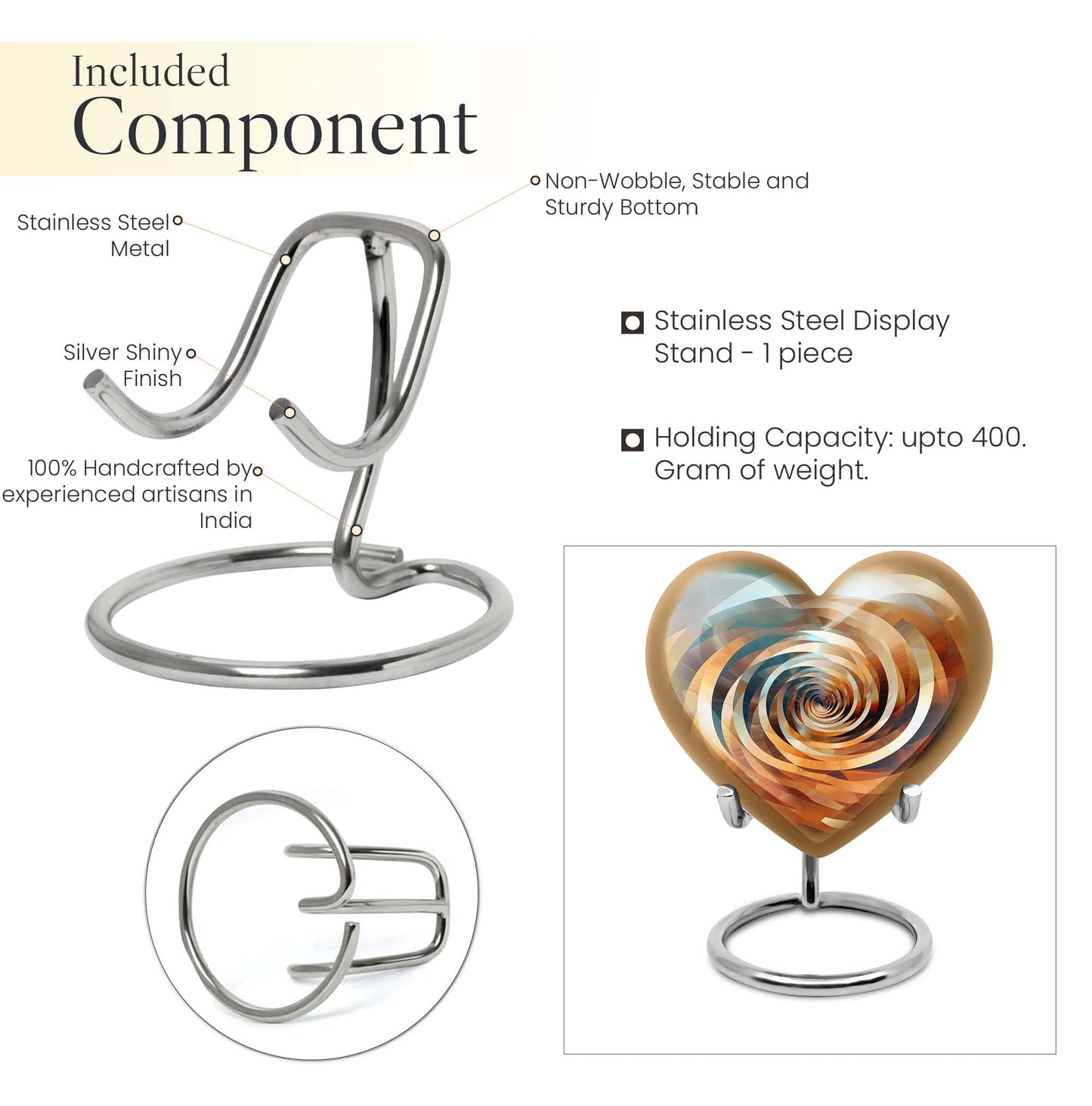 spiral heart urn