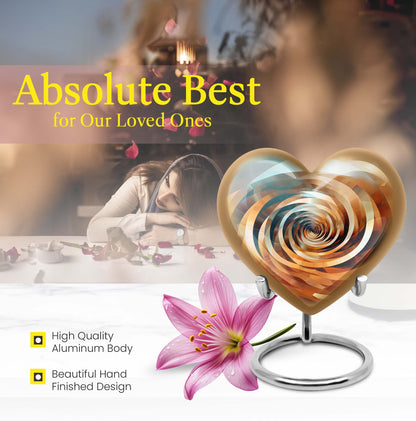 spiral heart urn