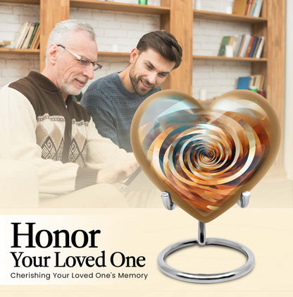 spiral heart urn