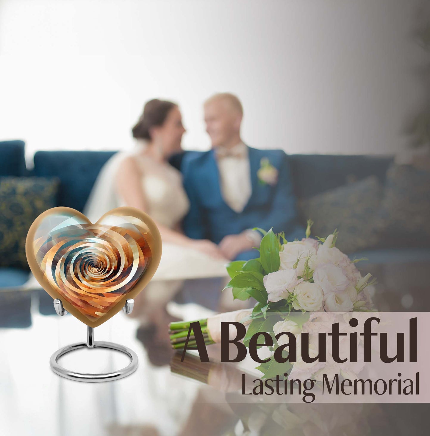 spiral heart urn