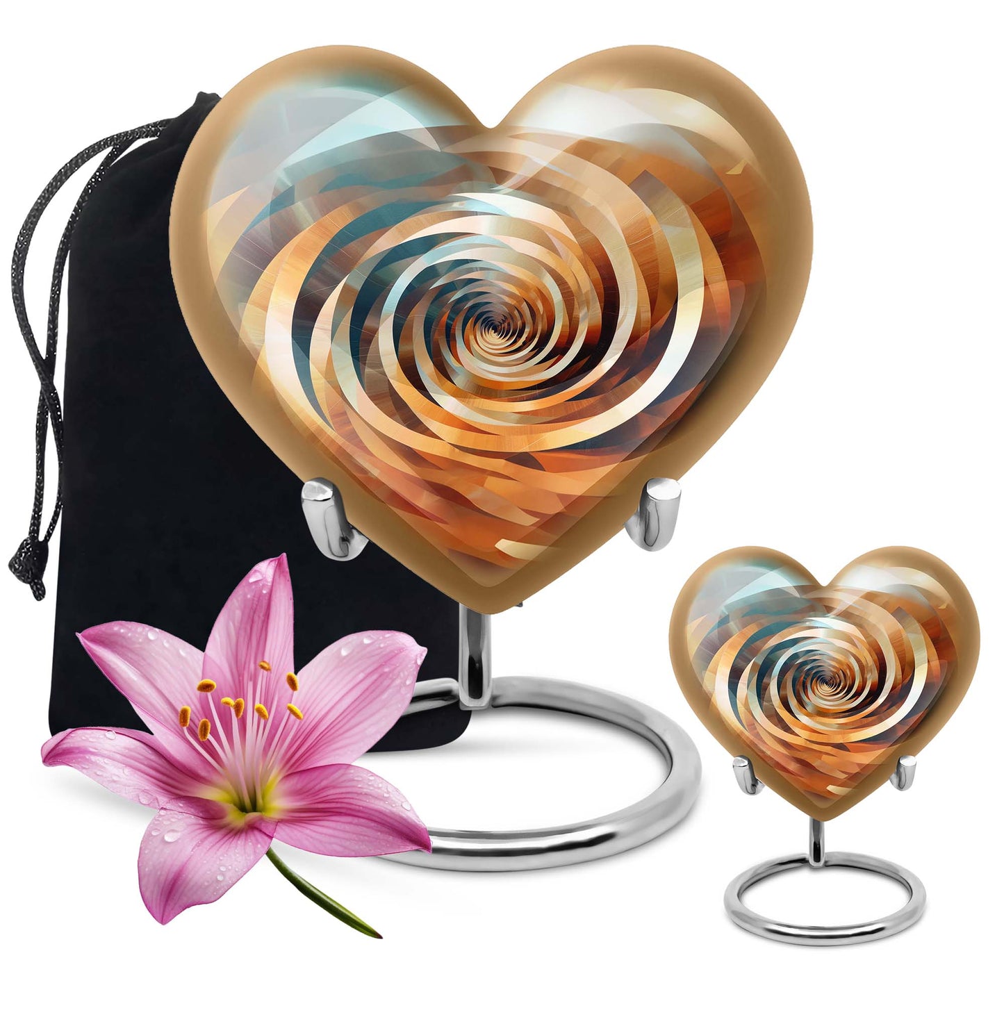 spiral heart urn