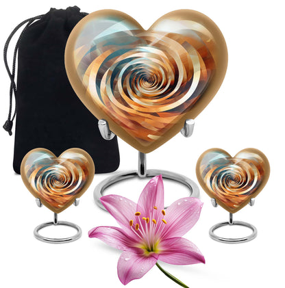 spiral heart urn