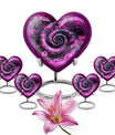 Heart design 10-inch spiral urn for cremation