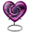 Heart design 10-inch spiral urn for cremation