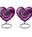 Heart design 10-inch spiral urn for cremation