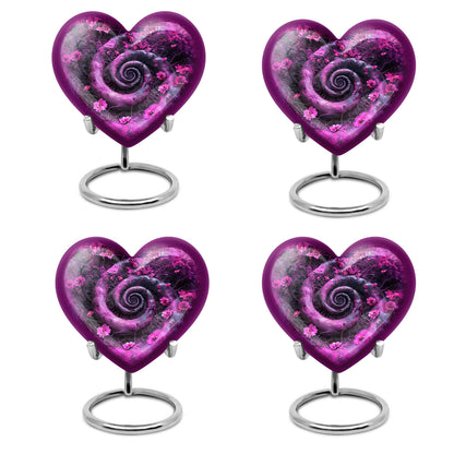 Heart design 10-inch spiral urn for cremation