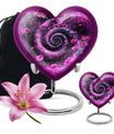 Heart design 10-inch spiral urn for cremation