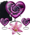 Heart design 10-inch spiral urn for cremation