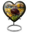 Heart Design Football Urn, Memorial Large Urn for Ashes