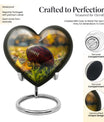 Heart Design Football Urn, Memorial Large Urn for Ashes