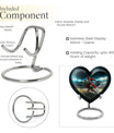 10-inch heart-shaped football urn, aluminium cremation urn for adult female ashes