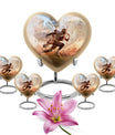 Heart-shaped, 10-inch football memorial urn