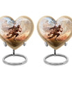 Heart-shaped, 10-inch football memorial urn