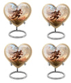 Heart-shaped, 10-inch football memorial urn