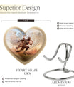 Heart-shaped, 10-inch football memorial urn