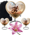 Heart-shaped, 10-inch football memorial urn